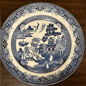 Churchill Blue Willow 10” Porcelain Dinner Plate MINT